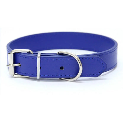 Adjustable Solid PU Leather Dog Collar for Comfort and Durability 9