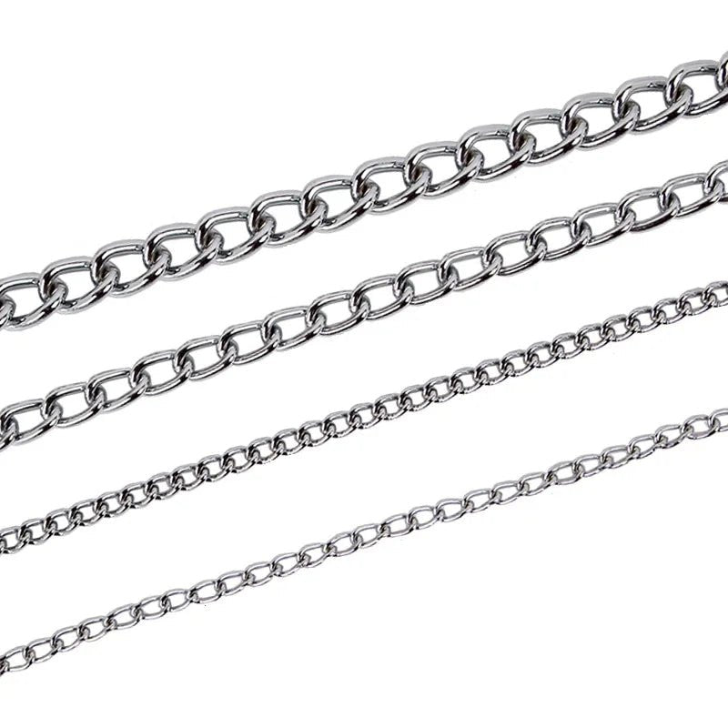 Adjustable Stainless Steel Dog Training Collar – Durable Slip Chain for Strong Breeds, Lightweight, Silver, Sizes S-XL 2