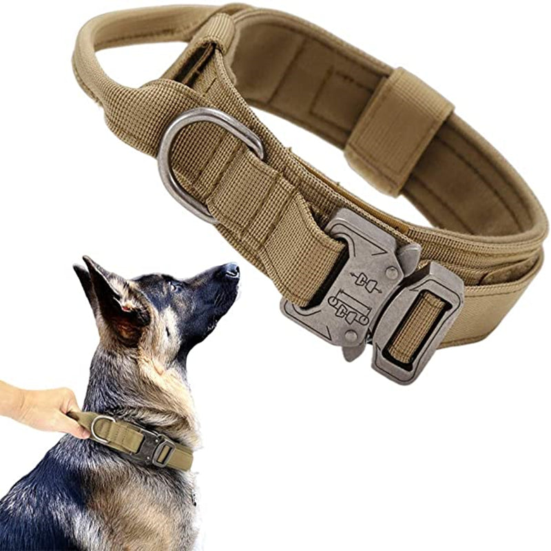 Adjustable Tactical Dog Collar and Leash Set with Padded Lining and Heavy Duty Clasp - Multiple Colors Available 7