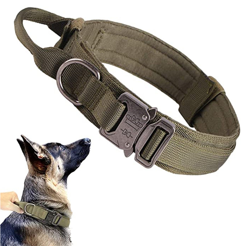Adjustable Tactical Dog Collar and Leash Set with Padded Lining and Heavy Duty Clasp - Multiple Colors Available 8