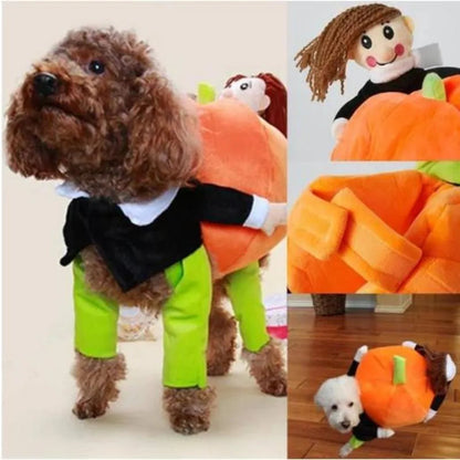 Adorable Dog Pumpkin Costume for Halloween – Comfortable and Warm Outfit for Small to Large Dogs 3