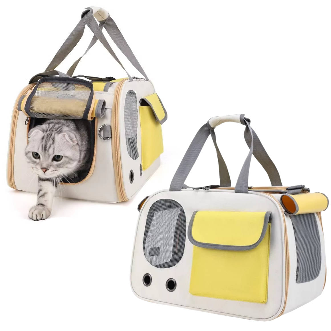 Airline Approved Pet Carrier for Cats and Small Dogs – Comfortable, Spacious, and Breathable Design with Adjustable Shoulder Strap 0