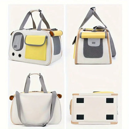 Airline Approved Pet Carrier for Cats and Small Dogs – Comfortable, Spacious, and Breathable Design with Adjustable Shoulder Strap 4