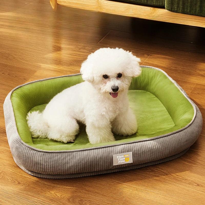 All-Season Dog Bed for Small to Medium Dogs – Soft Cotton with Detachable Cover 1
