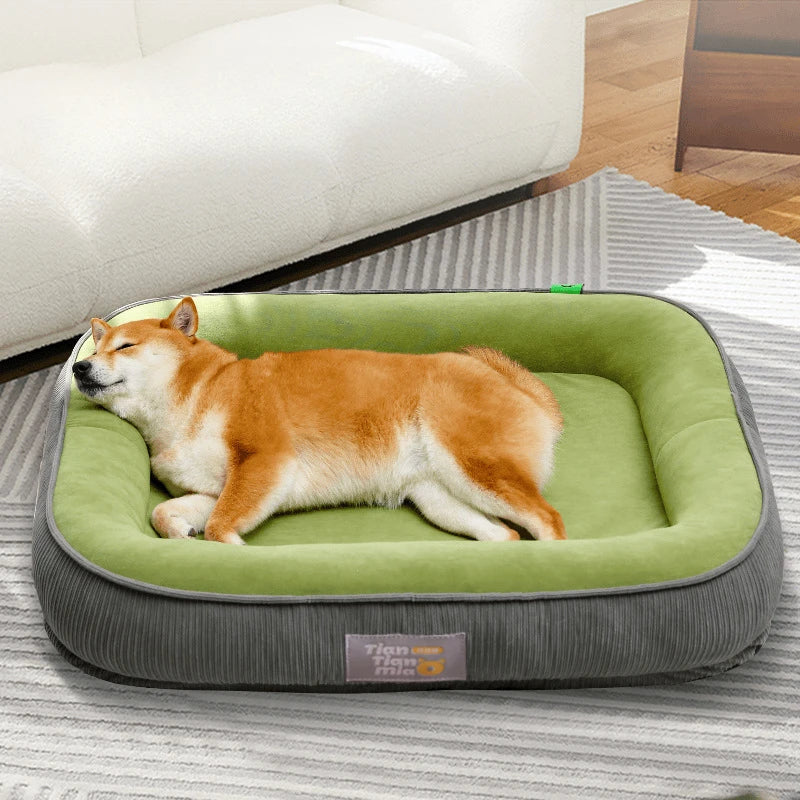 All-Season Dog Bed for Small to Medium Dogs – Soft Cotton with Detachable Cover 2