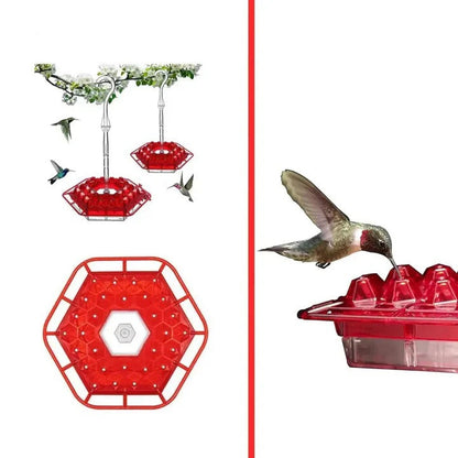 Ant-Proof Hanging Hummingbird Feeder with 30 Feeding Ports and Resting Perch 3
