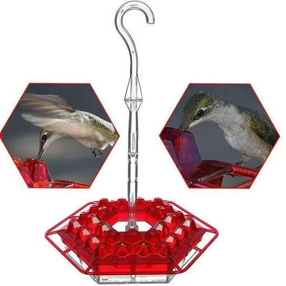 Ant-Proof Hanging Hummingbird Feeder with 30 Feeding Ports and Resting Perch 4