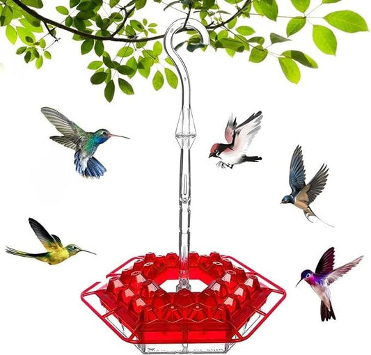 Ant Proof Hummingbird Feeder with 30 Feeding Ports – Durable UV-Resistant Design for Easy Cleaning 0