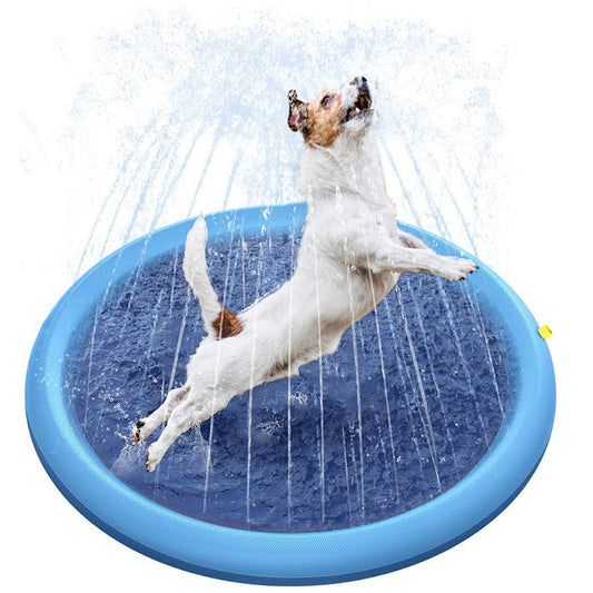 Anti-Slip Dog Splash Pad – Portable Sprinkler Mat for Kids and Pets 0