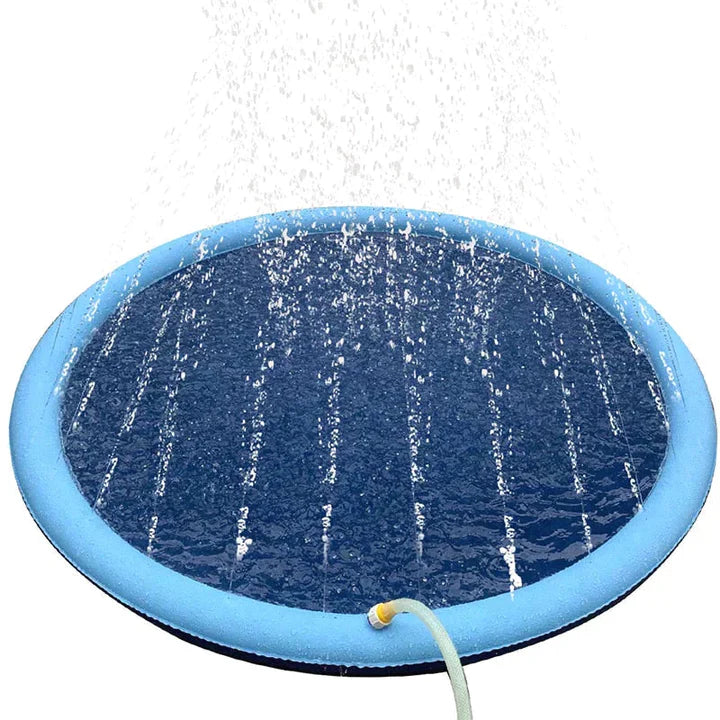 Anti-Slip Dog Splash Pad – Portable Sprinkler Mat for Kids and Pets 4