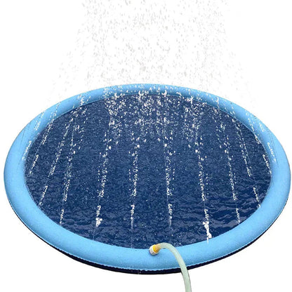 Anti-Slip Dog Splash Pad – Portable Sprinkler Mat for Kids and Pets 4