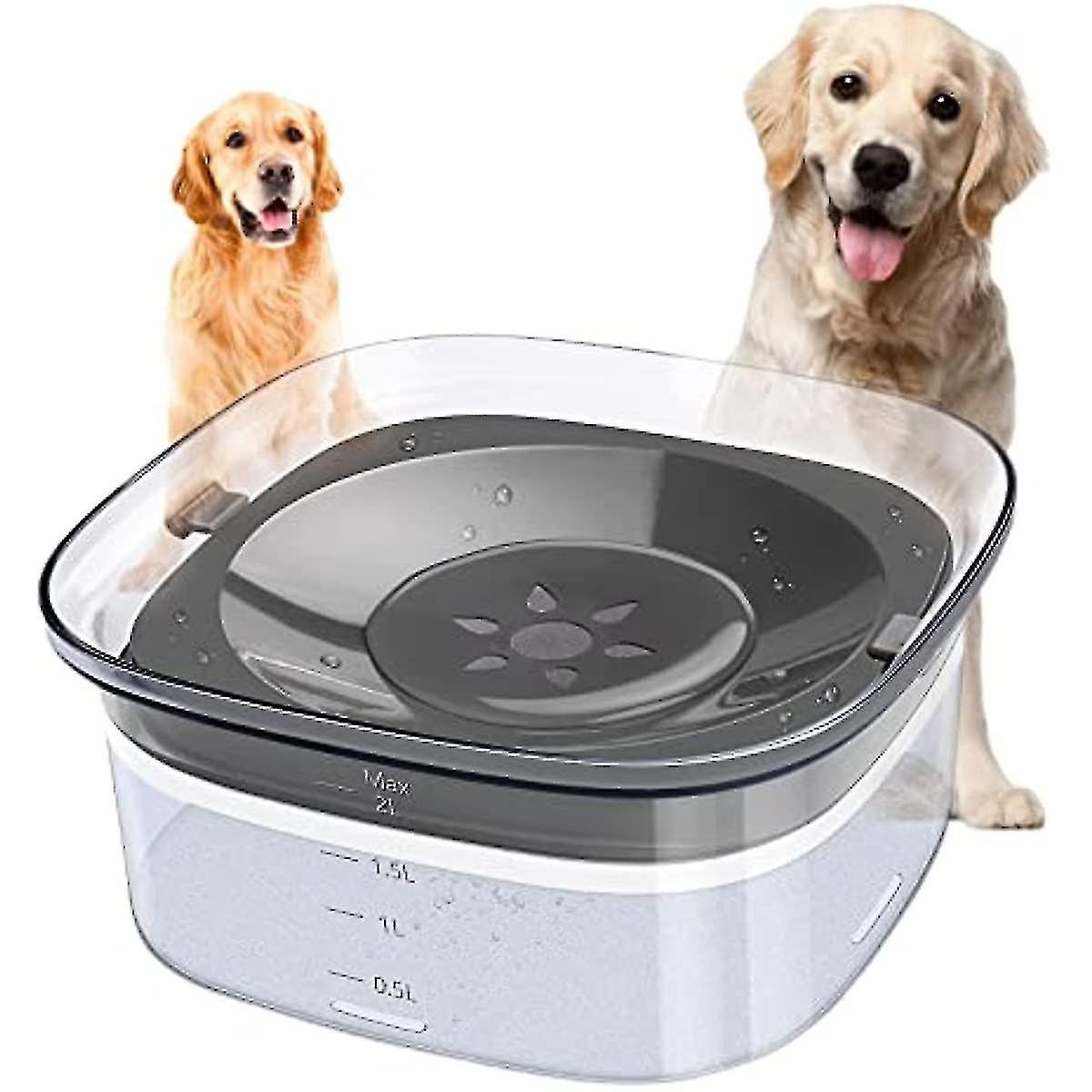 Anti-Spill Pet Bowl for Dogs – 2 Liter Capacity, Splash-Resistant, Durable PVC Design 0