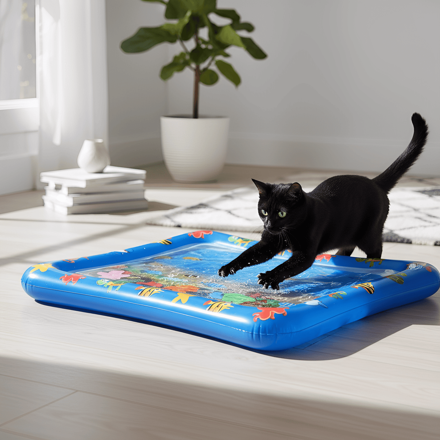 AquaHaven Water Play Mat for Cats – Durable, Water-Resistant, Indoor/Outdoor Fun and Exercise 2
