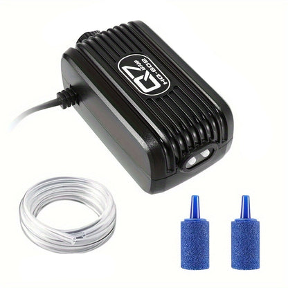 Aquarium Air Pump with Adjustable Airflow – Double Output for Fresh and Saltwater Aquariums up to 378 Liters 5