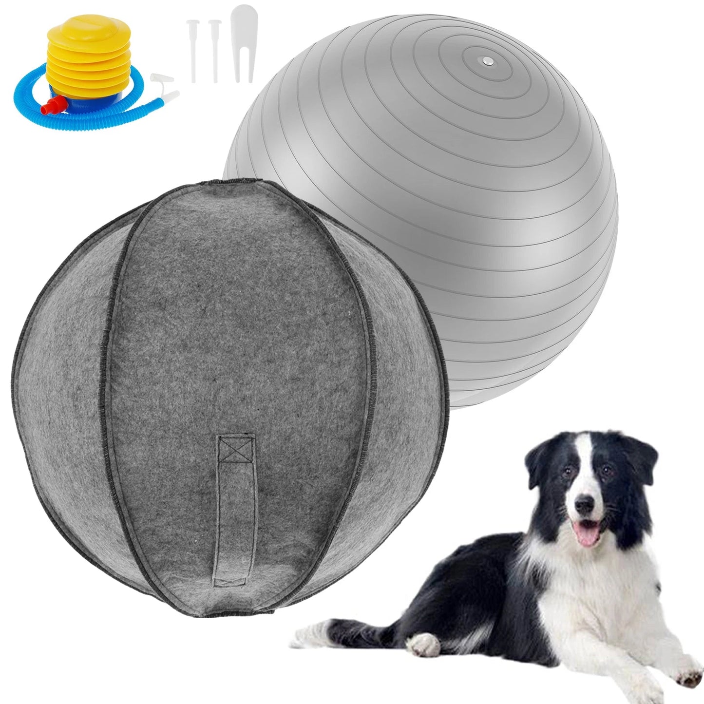 Aussie Herding Ball for Large Dogs – Durable PVC Toy with Soft Cover and Handle, Engages Natural Herding Instincts 0