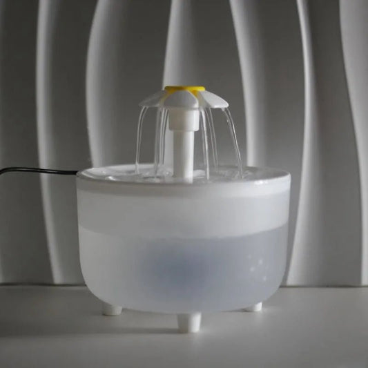 Automatic Cat Water Fountain with Circulating Filtration – Flower Design for Cats and Small Dogs, 1.5L or 2L Capacity 0