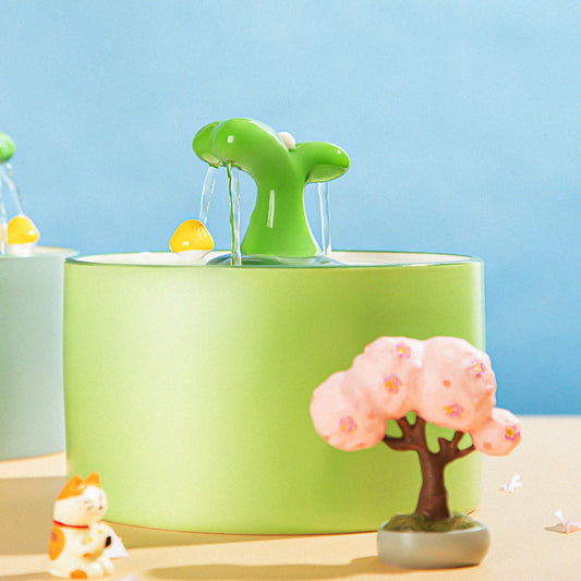 Automatic Ceramic Cat Water Fountain with Double Filtration – Best Cat Drinking Fountain for Healthy Hydration 0