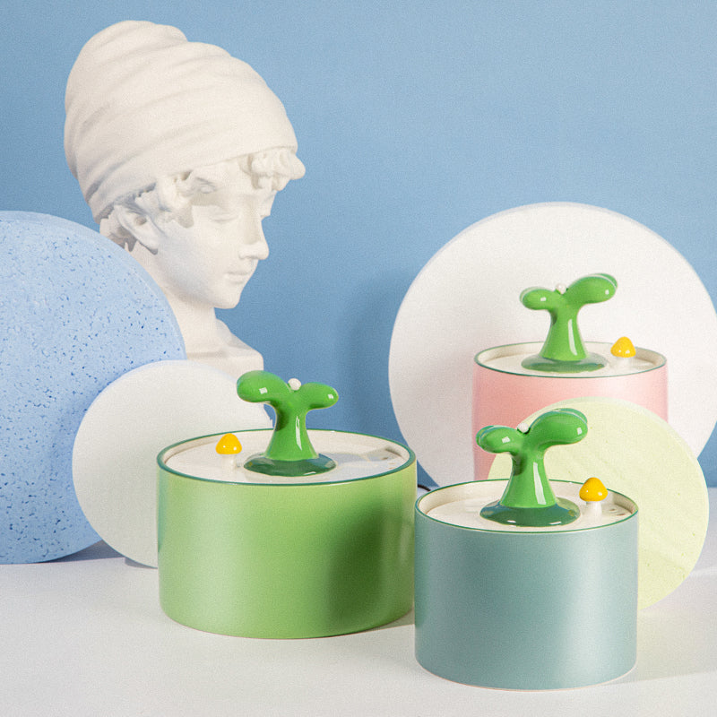 Automatic Ceramic Cat Water Fountain with Double Filtration – Best Cat Drinking Fountain for Healthy Hydration 4