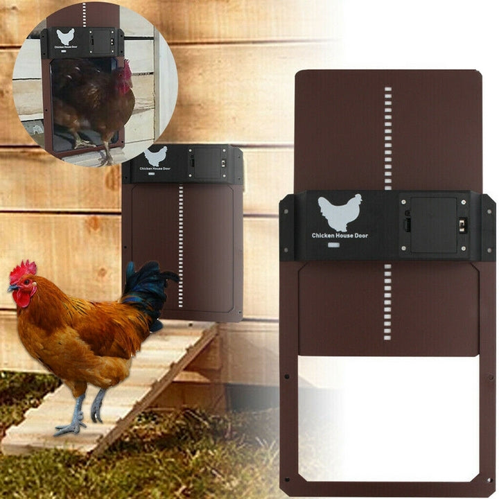 Automatic Chicken Coop Door with Timer and Light Sensor – Weatherproof Aluminum Design, Safe and Easy to Install 2