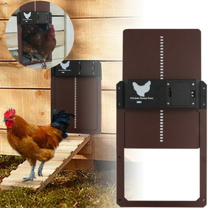 Automatic Chicken Coop Door with Timer and Light Sensor – Weatherproof Aluminum Design, Safe and Easy to Install 2