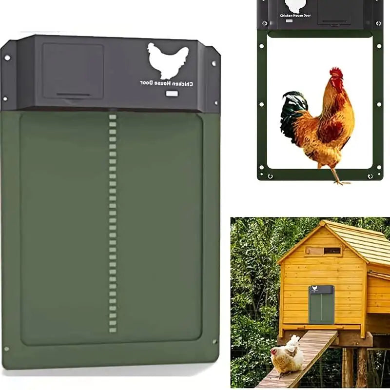 Automatic Chicken Coop Door with Timer and Light Sensor – Weatherproof Aluminum Design, Safe and Easy to Install 6