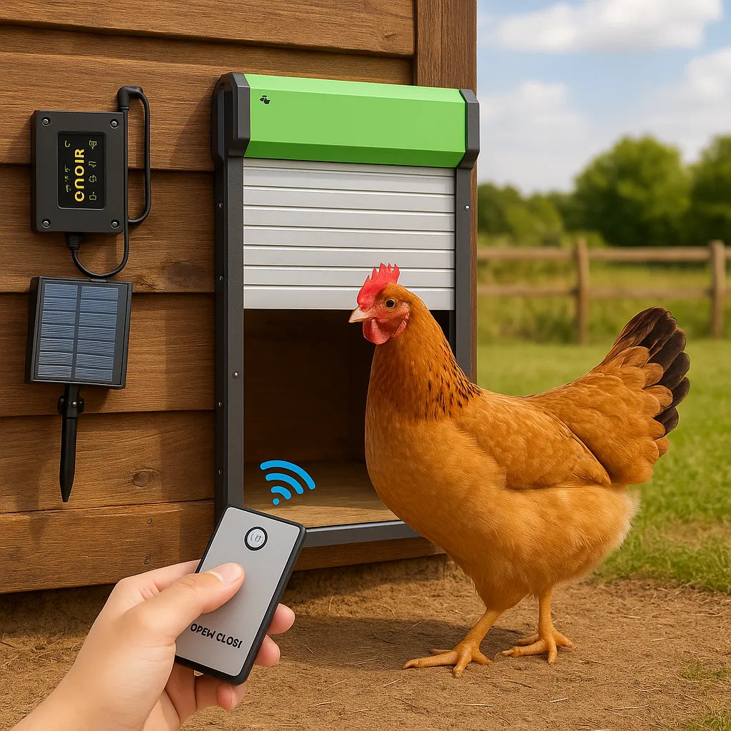 Automatic Chicken Door with Remote Control and Light Sensor – Weatherproof Safety Hatch 1