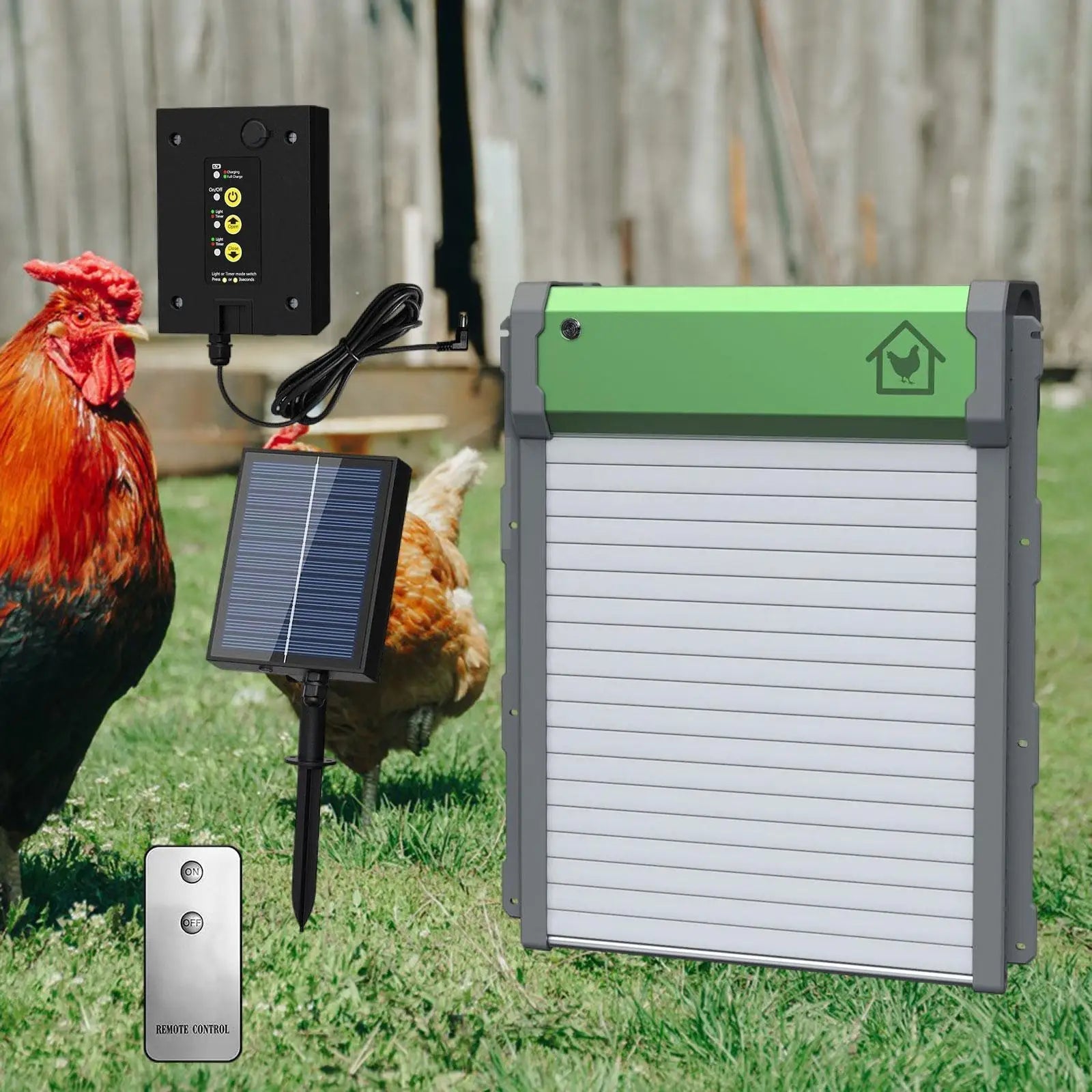 Automatic Chicken Door with Remote Control and Light Sensor – Weatherproof Safety Hatch 5