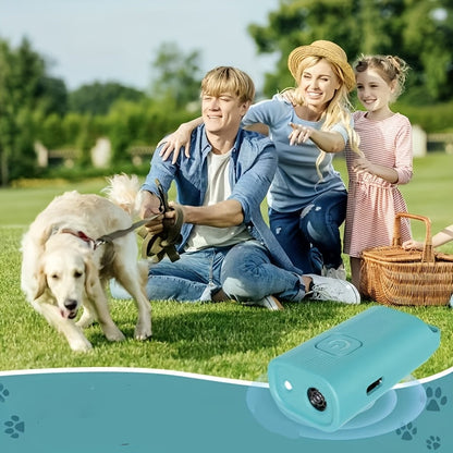 Automatic Dog Bark Control Device designed for sound-based training, featuring a battery-powered design suitable for both indoor and outdoor use, helping to reduce excessive barking in 3