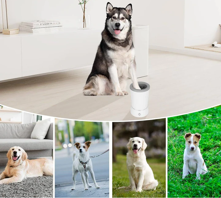 Automatic Dog Paw Cleaner with 360° Rotating Brush – Rechargeable Gentle Silicone Paw Washing Device 3