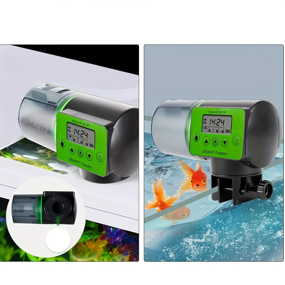 Automatic Fish Feeder with Adjustable LCD Timer – Battery Powered Aquarium Accessory for Vacation and Daily Use 5