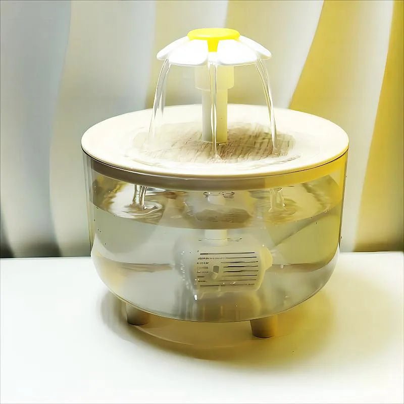 Automatic Pet Drinking Fountain with Flower Design – 1.5L or 2L Capacity for Cats and Small Dogs 5