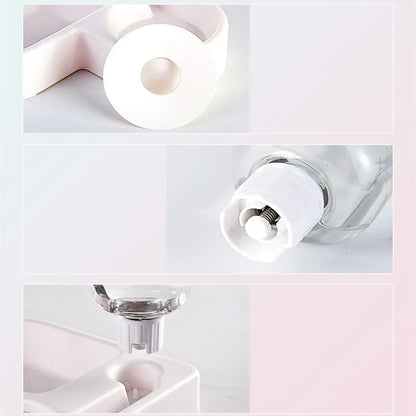 Automatic Pet Feeder and Water Dispenser – Space-Saving 2-in-1 Design for Cats and Dogs, Durable Plastic, Easy Clean 5