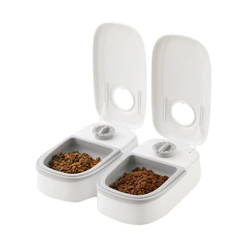 Automatic Pet Feeder with Cold Pack – 700ml Timed Double Bowl for Cats and Small Dogs 0