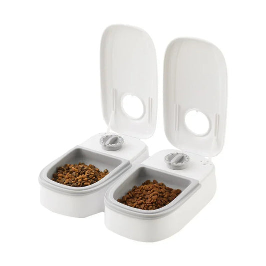 Automatic Pet Feeder with Cold Pack – 700ml Timed Double Bowl for Cats and Small Dogs 0