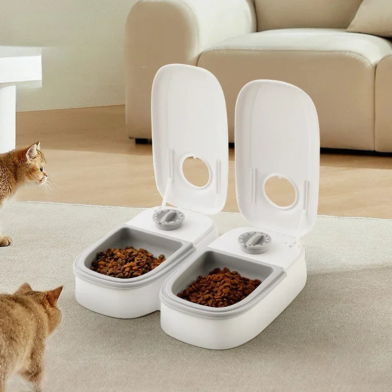 Automatic Pet Feeder with Cold Pack – 700ml Timed Double Bowl for Cats and Small Dogs 2