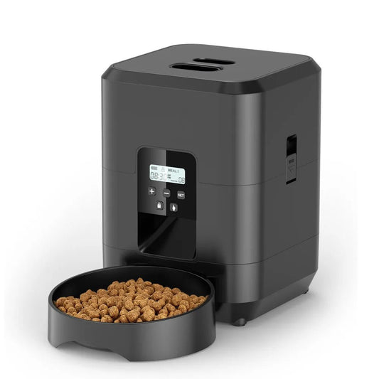 Automatic Pet Food Dispenser with Smart Portion Control for Dogs and Cats – Slim Design, Easy Operation, and Scheduled Feeding 0