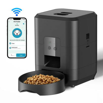Automatic Pet Food Dispenser with Time Settings – WiFi and Button Control for Dogs and Cats 1