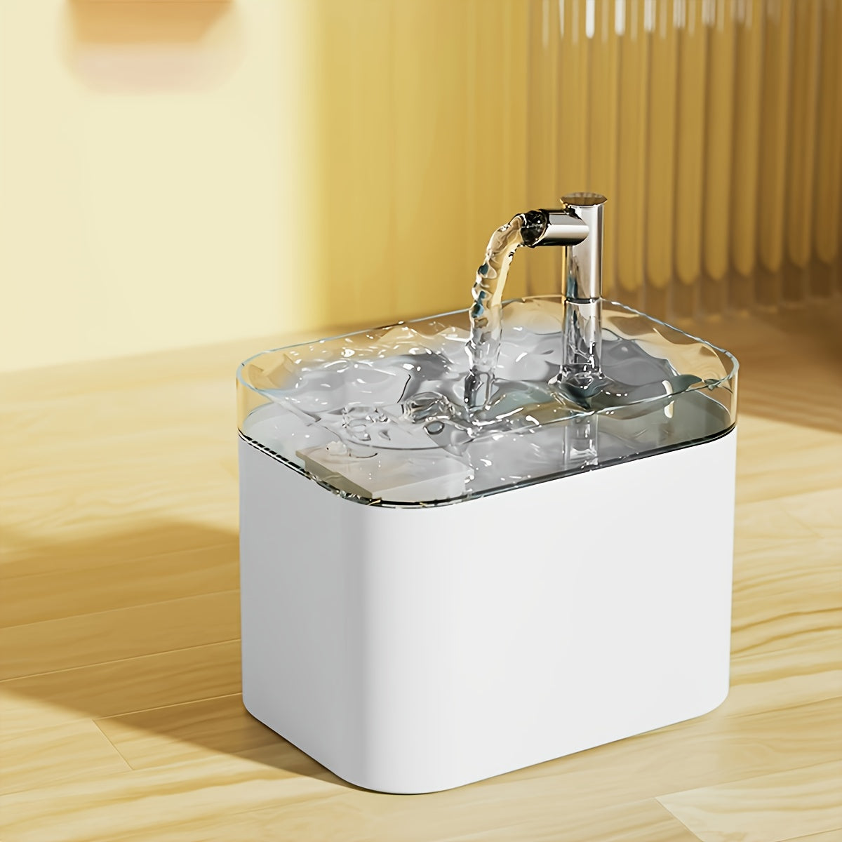 Automatic Pet Water Fountain with 1.5L capacity, featuring quiet circulation and USB power, designed for cats and dogs to stay hydrated. 8