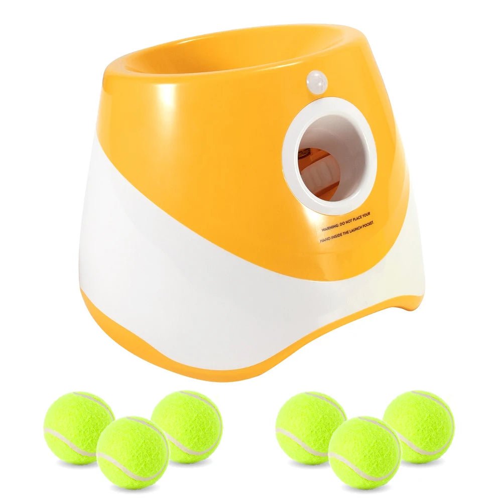 Automatic Tennis Ball Launcher for Dogs – Rechargeable Compact Fetch Toy for Small Breeds with Mini Tennis Balls 0