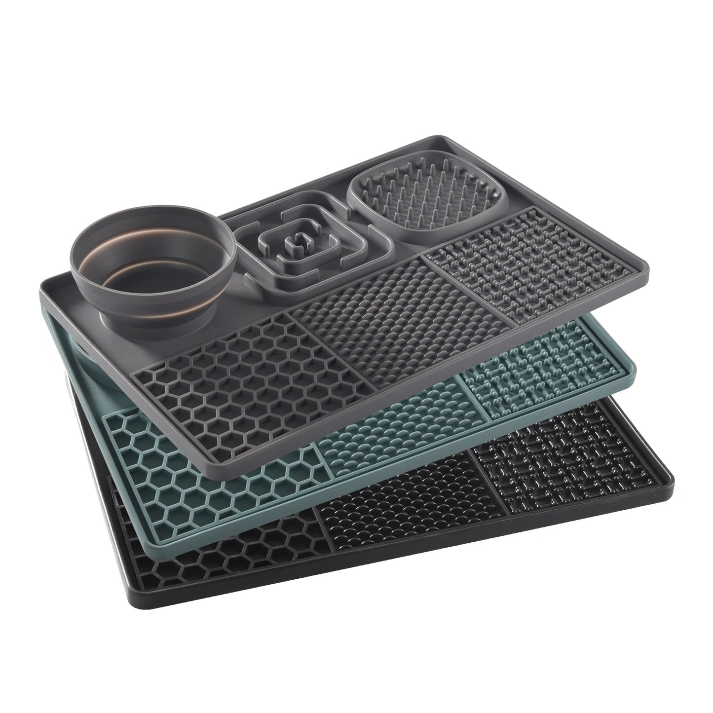 BPA-Free Silicone Snuffle Mat and Dog Lick Mat – 3-in-1 Slow Feeder, Sniffing Zone for Healthy Eating and Hydration 1