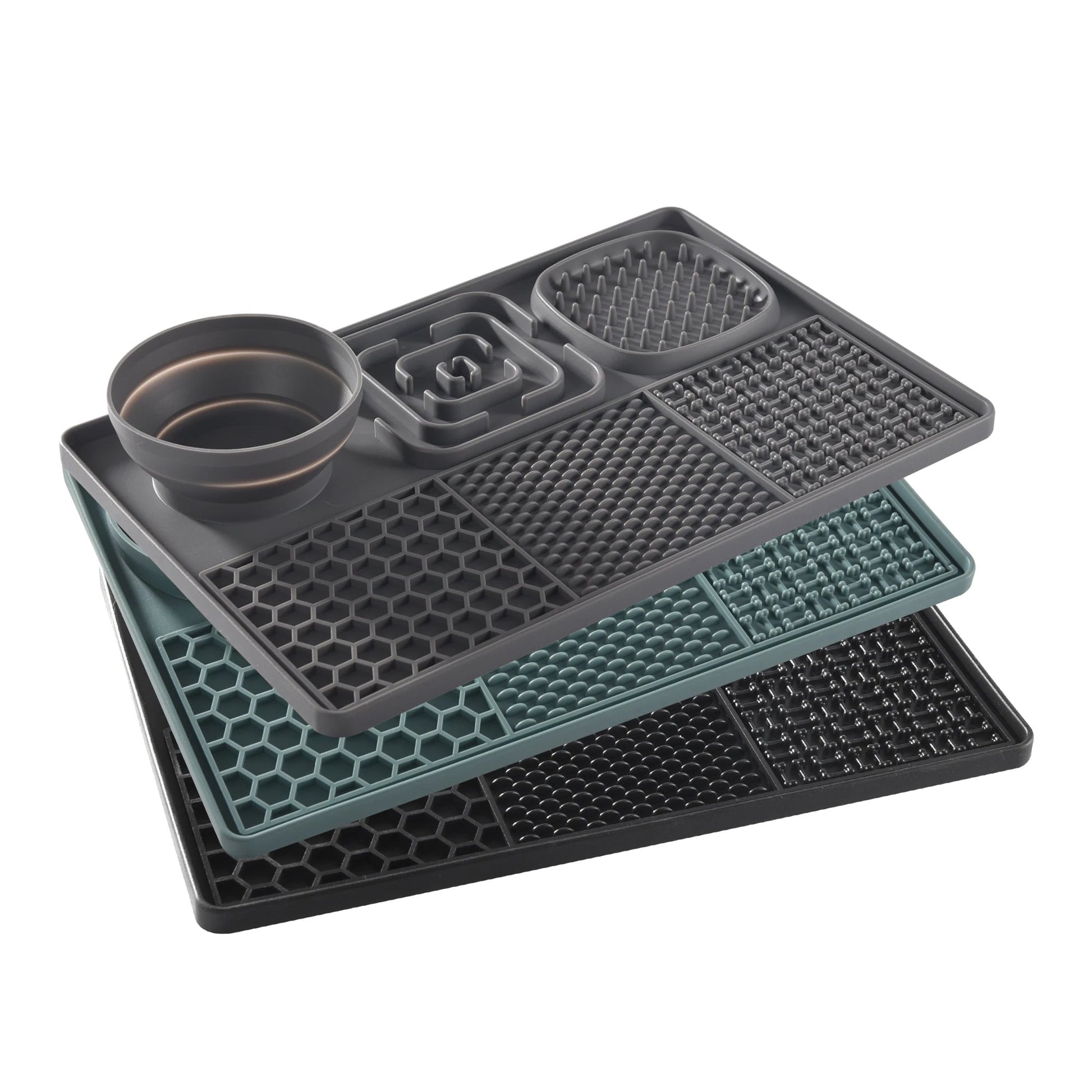 BPA-Free Silicone Snuffle Mat and Dog Lick Mat – 3-in-1 Slow Feeder, Sniffing Zone for Healthy Eating and Hydration 1