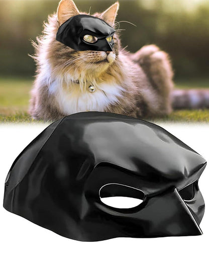 Bat Cat Avenger Mask - Fun Cat Costume Accessory for Halloween and Parties - Lightweight and Safe for Pets 0