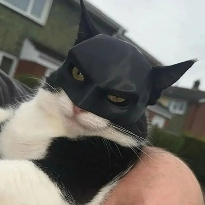 Bat Cat Avenger Mask - Fun Cat Costume Accessory for Halloween and Parties - Lightweight and Safe for Pets 1