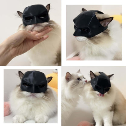 Bat Cat Avenger Mask - Fun Cat Costume Accessory for Halloween and Parties - Lightweight and Safe for Pets 4