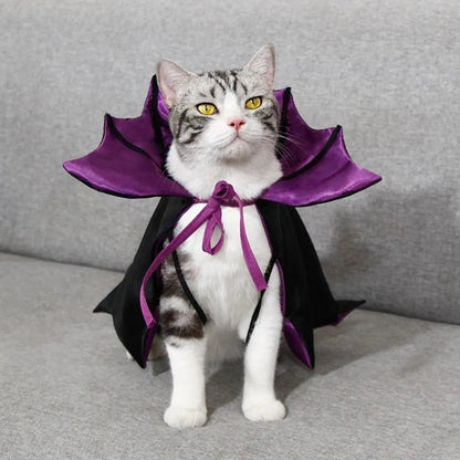 Bat Wings Pet Costume Cape for Cats and Small Dogs – Spooky Halloween Outfit 0