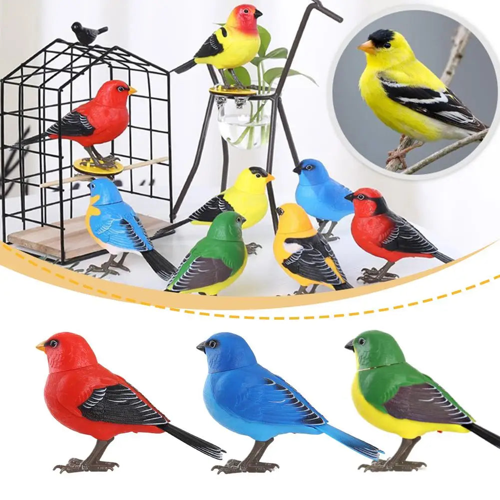 Battery-Powered Interactive Singing Bird Toy for Home Decor – Voice-Controlled Chirping, Realistic Design, 13.5 x 9 cm 1