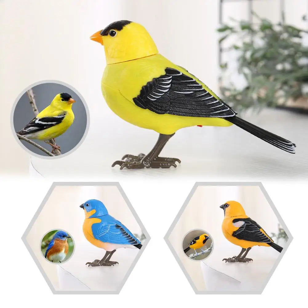Battery-Powered Interactive Singing Bird Toy for Home Decor – Voice-Controlled Chirping, Realistic Design, 13.5 x 9 cm 4
