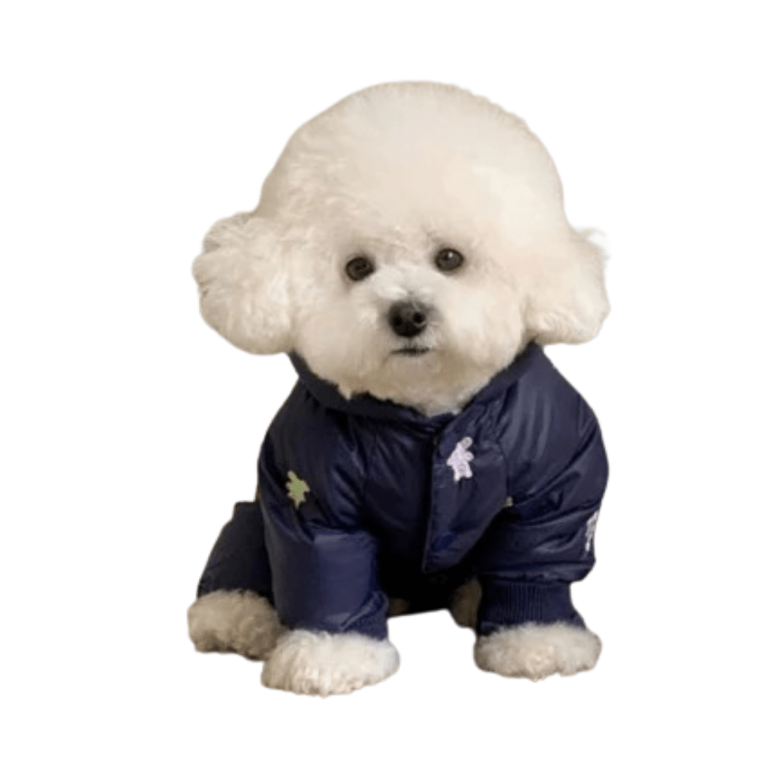 Bear Pattern Jumpsuit Jacket for Small to Medium Dogs – Cozy and Stylish Winter Wear 1
