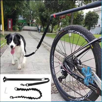 Bicycle Dog Leash with Elastic Shock Absorption – Durable Metal Attachment for Safe Rides 5