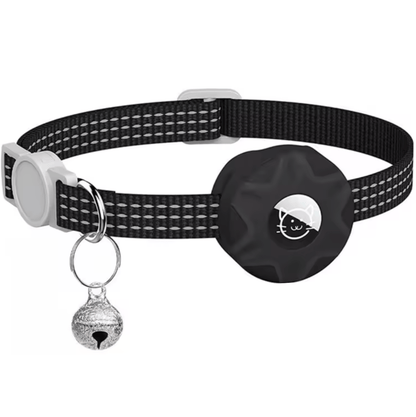 Break-Away Cat Collar with AirTag Holder – Adjustable Reflective GPS Cat Tracker Collar for Small Cats and Kittens 0